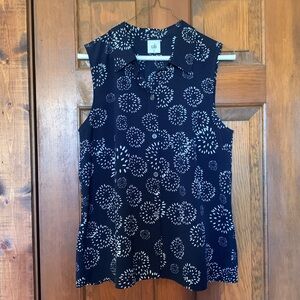 CAbi #5215 Dandelion Wish Sleeveless Blouse Like New Size M